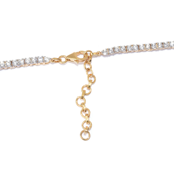 Minas Gerais Twilight Quartz (Hrt 65.00 Ct), Natural White Cambodian Zircon Necklace (Size 18 with 1.5 inch Extender) in 14K Gold Overlay Sterling Silver 82.750 Ct, Silver wt 29.91 Gms