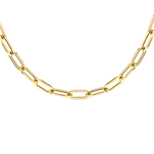 Hatton Garden Close Out - 9K Yellow Gold Paper Clip Necklace (Size - 22) with Lobster Clasp, Gold Wt