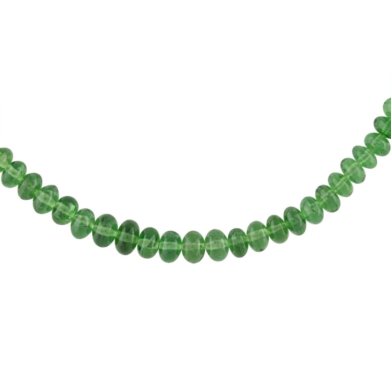 950 Platinum  AAAA  Tsavorite Garnet  Necklace (Size - 18) 60.00 ct,  Platinum Wt. 2.75 Gms  60.000  Ct.