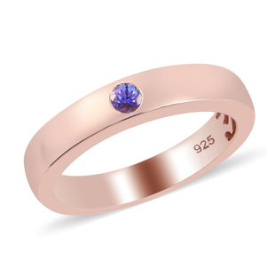 Tanzanite Ring in Rose Gold Overlay Sterling Silver Ring