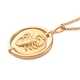 Sundays Child 14K Gold Overlay Sterling Silver Pendant with Chain (Size 18), Silver Wt. 5.60 Gms