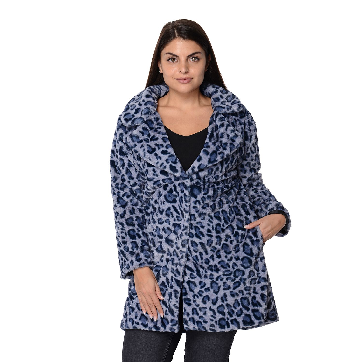 Faux Fur Winter Long Sleeve Coat 