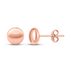 Vicenza Collection- 9K Rose Gold Stud Earrings (With Push Back)
