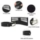 2 Piece Set - ASSOTS LONDON Mens 100% Genuine Leather Belt and RFID Wallet (Size- L, 34-38inch) - Black