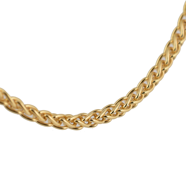 Hatton Garden Close Out - 9K Yellow Gold Spiga Necklace (Size - 22) With Spring Ring Clasp, Gold Wt. 2.90 Gms