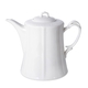22 Piece Set - Embossed Tea Set (Consists of 6 Cups, 6 Saucers, 7 Spoons, 1 Sugar Jar, 1 Milk Jar, 1 x 800ml Tea Pot ) - White