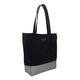 ASSOTS LONDON Paige 100% Genuine Leather Suede & MetallicTote Bag (Size 36x35x10 Cm) - Black & Pewter