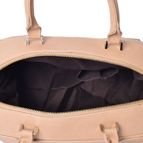 (Option 1) Anissa Beige Colour Tote Bag (Size 32x20x17 Cm)