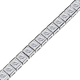 Moissanite Bracelet (Size - 7.5) in Rhodium Overlay Sterling Silver 14.00 Ct, Silver Wt. 12.75 Gms