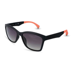 GUESS Black Wayferer Sunglasses with Grey Lenses and Pink Tips