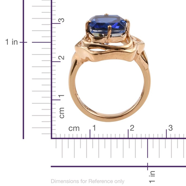 Ceylon Colour Quartz (Cush) Solitaire Ring in 14K Gold Overlay Sterling Silver 6.000 Ct.