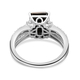 Elite Shungite and Natural Cambodian Zircon Ring in Platinum Overlay Sterling Silver 2.01 Ct.