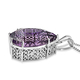 Lusaka Amethyst Pendant with Chain (Size 20) in Sterling Silver 100.00 Ct, Silver Wt. 8.00 Gms