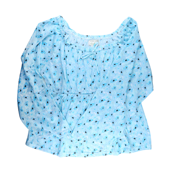 2 Piece Set - Amanda Paige Blue Colour Knit Pyjama and Long Sleeve Top