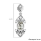 Turkizite and Natural Cambodian Zircon Dangling Earrings (with Push Back) in Platinum Overlay Sterling Silver 1.23 Ct.