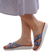 LA MAREY Criss Cross Pattern Two Strap Sandals (Size 3) - Blue