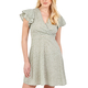 Nova of London Wrap Front Frill Sleeve Dress in Mint Colour (Size 8)