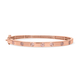 Natural Uncut Pink Diamond Bangle (Size - 7.5) in Vermeil Rose Gold Overlay Sterling Silver 0.50 Ct,