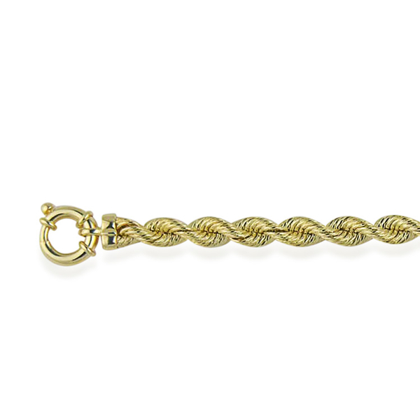 Vicenza Collection 14K Y Gold Rope Bracelet (Size 7.5), Gold wt 8.16 Gms.