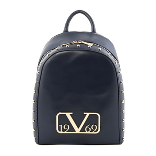19V69 ITALIA by Alessandro Versace Backpack Bag with Zipper Closure (Size 25x30x12Cm) - Navy
