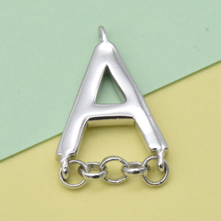Platinum Overlay Sterling Silver Initial A Charm