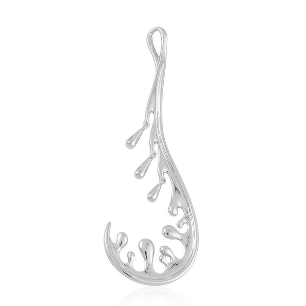 LucyQ Motion Ocean Pendant in Rhodium Plated Sterling Silver 5.77 Gms.
