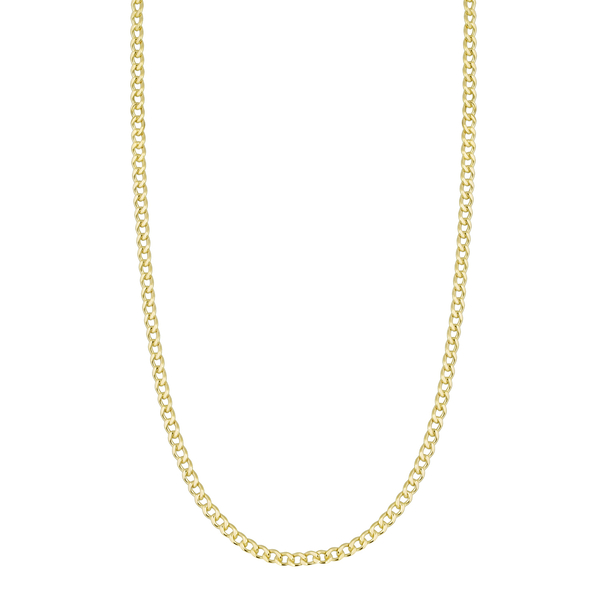 NY Close Out- Italian Made- 9K Yellow Gold Curb Necklace (Size - 20) with Lobster Lock, Gold Wt 4.50