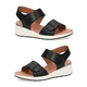CAPRICE Comfortable Flat Sandal (Size 3.5) - Black