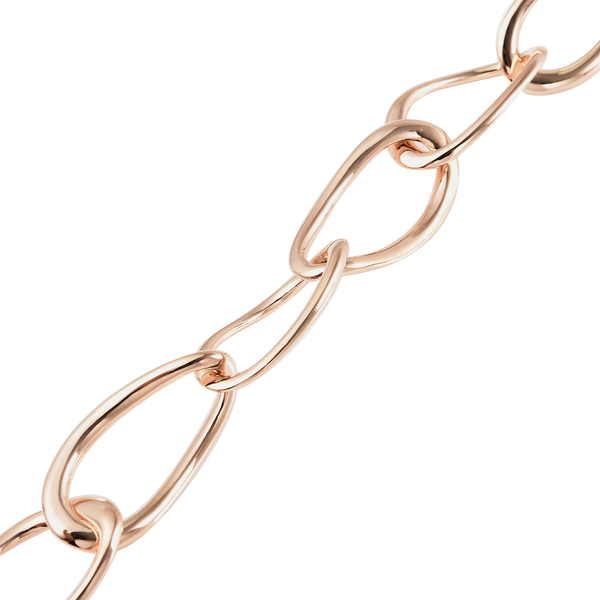 LucyQ Fluid Collection - Rose Gold Overlay Sterling Silver Bracelet (Size 8) with T Bar Lock