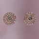 9K Rose Gold Natural Champagne & Pink Diamond Stud Earrings (with Push Back) 0.50 Ct.