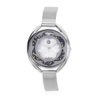 STRADA Japanese Movement White Dial Blue Crystal Studded Water Resistant Watch with Silver Colour Me
