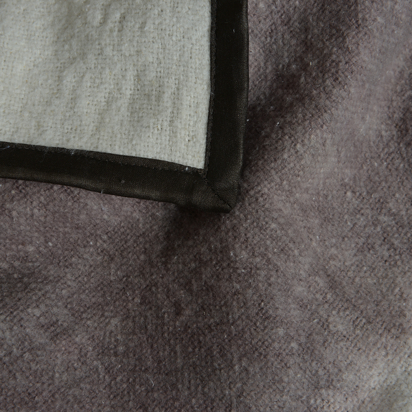 100% Cotton Flannel Chocolate and White Colour Tie & Dye Design Plaid (Size 150x130 Cm)
