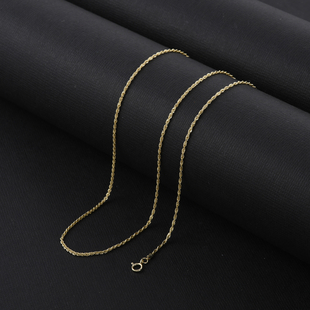 18K Yellow Gold Rope Necklace With Spring Clasp (Size - 20)