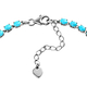 Arizona Sleeping Beauty Turquoise Bracelet (Size - 7.5  With 2 Inch Extender) in Platinum Overlay Sterling Silver.Total Wt 4.00 Cts