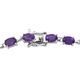 Lusaka Amethyst Necklace (Size - 18) 19.78ct in Rhodium Overlay Sterling Silver, Silver Wt. 15.00 Gms