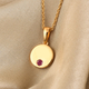 African Ruby (FF) Pendant with Chain (Size 18) in 14K Gold Overlay Sterling Silver