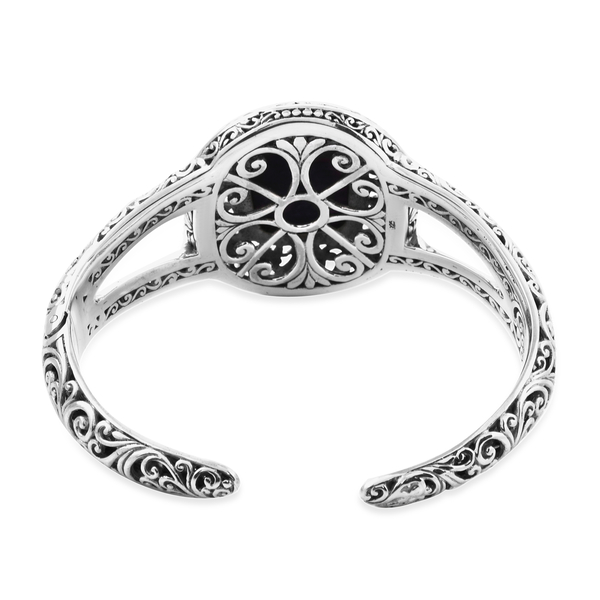 Royal Bali Collection- Chaorite Bangle (Size 7.5) in Sterling Silver 26.28 Ct, Silver Wt 52.75 Gms