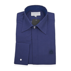 William Hunt - Saville Row Forward Point Collar Dark Blue Shirt (Size 16)
