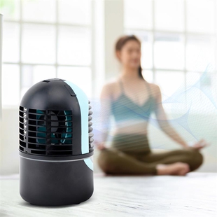 ZAAHN Ultra Chill Portable Air Cooler and Humidifier with 5 Colour Mood Light (17X10 CM)- Sky Blue a
