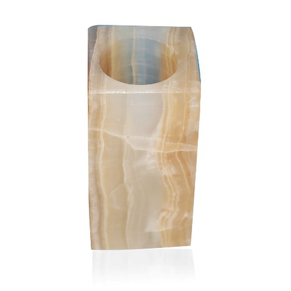 Tucson Collection Home Decor - Prism Shape Onyx Candle Holder