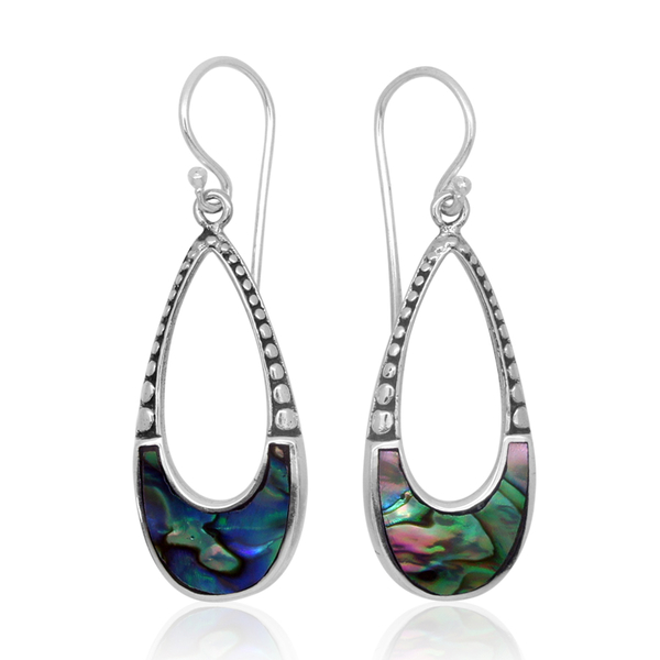 Royal Bali Collection Abalone Shell Hook Earrings in Sterling Silver 8.000 Ct.