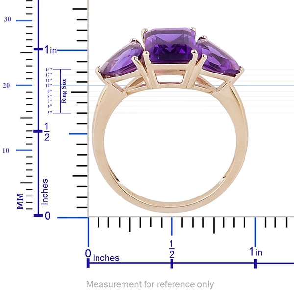 9K Y Gold AAA Lusaka Amethyst (Oct 2.25 Ct) Ring 4.250 Ct.