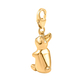 Yellow Gold Overlay Sterling Silver Bunny Charm