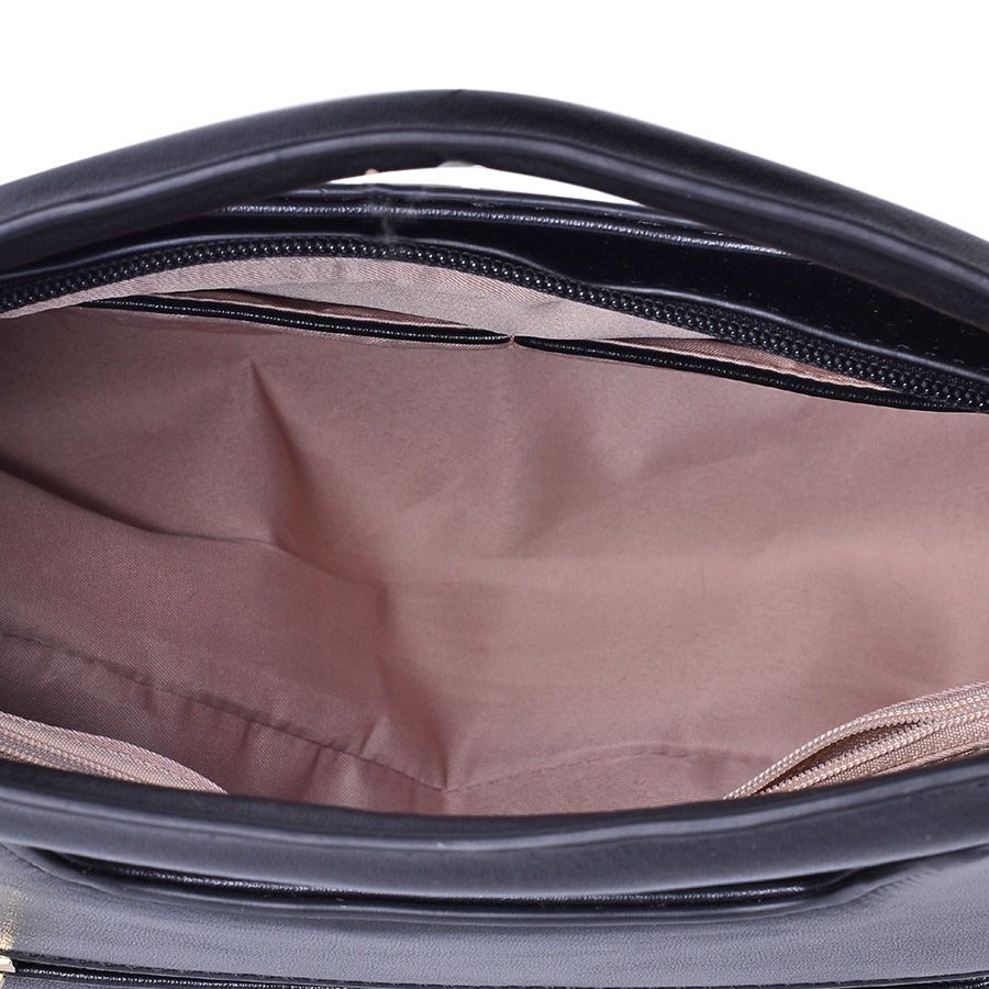 MILANO COLLECTION Perlita Floral Pattern Tote Bag with External Zipper Pocket and Adjustable, Removable Shoulder Strap (Size 30x24x11 Cm)