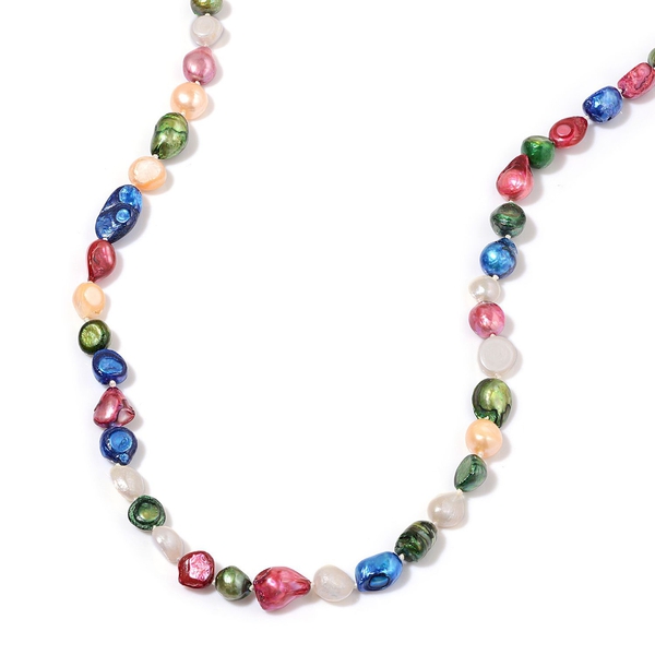 Pink and Multi Colour Keshi Pearl Necklace (Size 48) 510.000 Ct.
