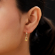 Citrine Lever Back Earrings in 14k Gold Overlay Sterling Silver 1.99 Ct.