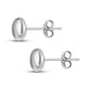 Vicenza Collection- 9K White Gold Stud Earrings (With Push Back)