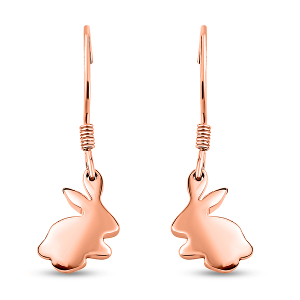 Bunny Hook Earrings in Rose Gold Overlay Sterling Silver