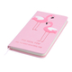 Flamingo Pattern Journal Notebook with 10 Stencils and a Pen (Size 17.8x10 Cm)