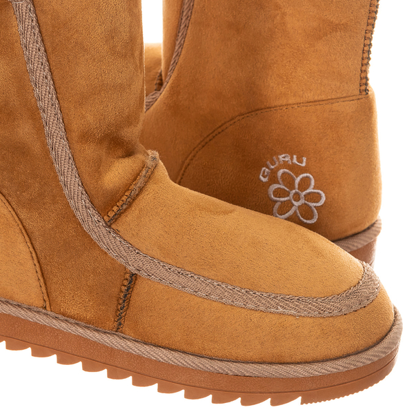 GURU Womens Winter Fluffy Ankle Boots (Size 3) - Honey/Tan